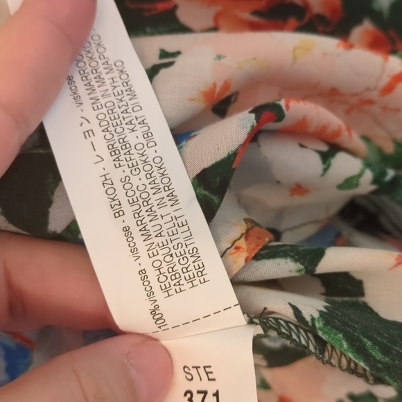 Zara floral mini Spring easter Lightweight Multicolor sundress Size Large - Picture 8 of 11